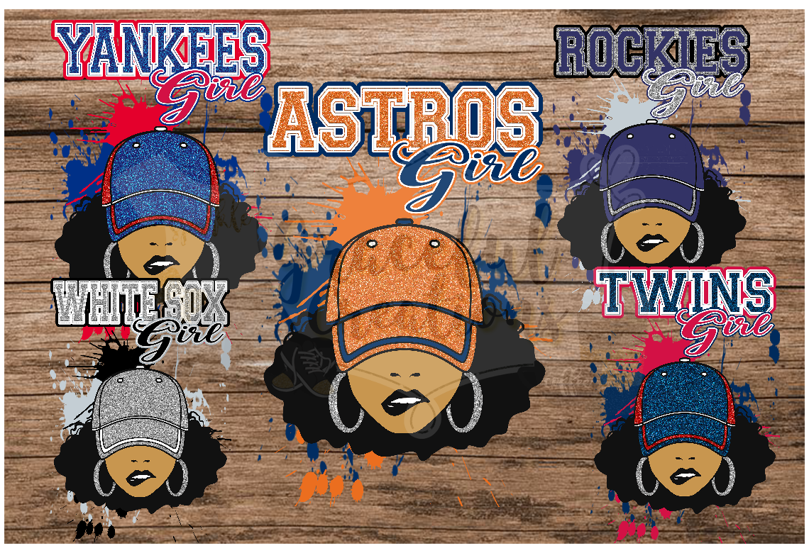MLB Fan Girl PNG Bundle (No Logos)