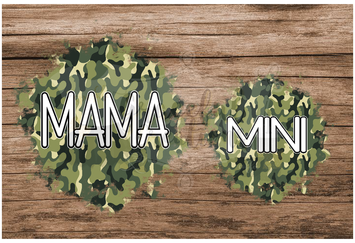 Mama & Mini Matching Camo Splash PNG