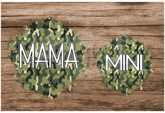 Mama & Mini Matching Camo Splash PNG