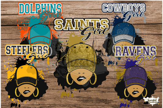 NFL Fan Girl PNG Bundle (No Logos)