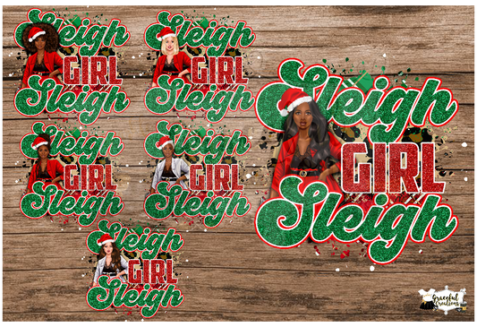 Sleigh Girl Sleigh PNG Bundle