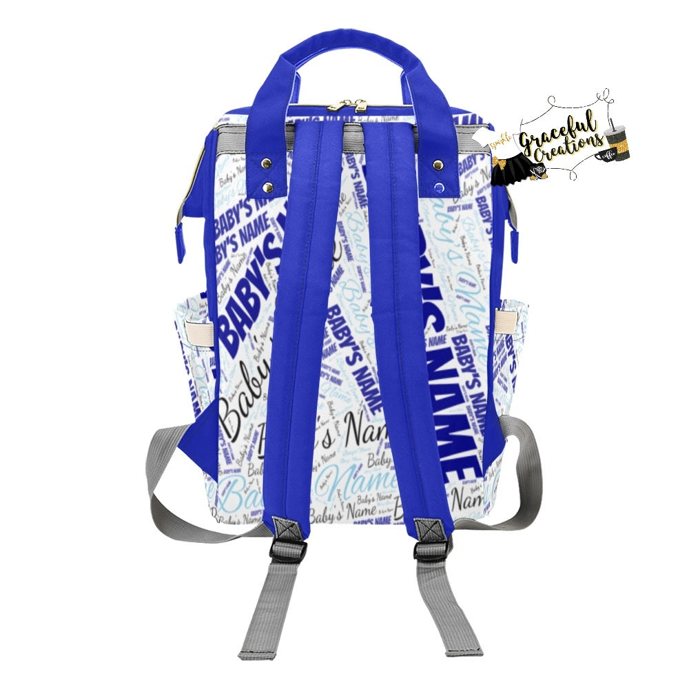 Custom All Over Print Multi Functional Diaper Bag Backpack