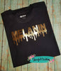 Dripping in Melanin - Gold, African Queen, African-American, Melanin, Personalized, Custom T-Shirt