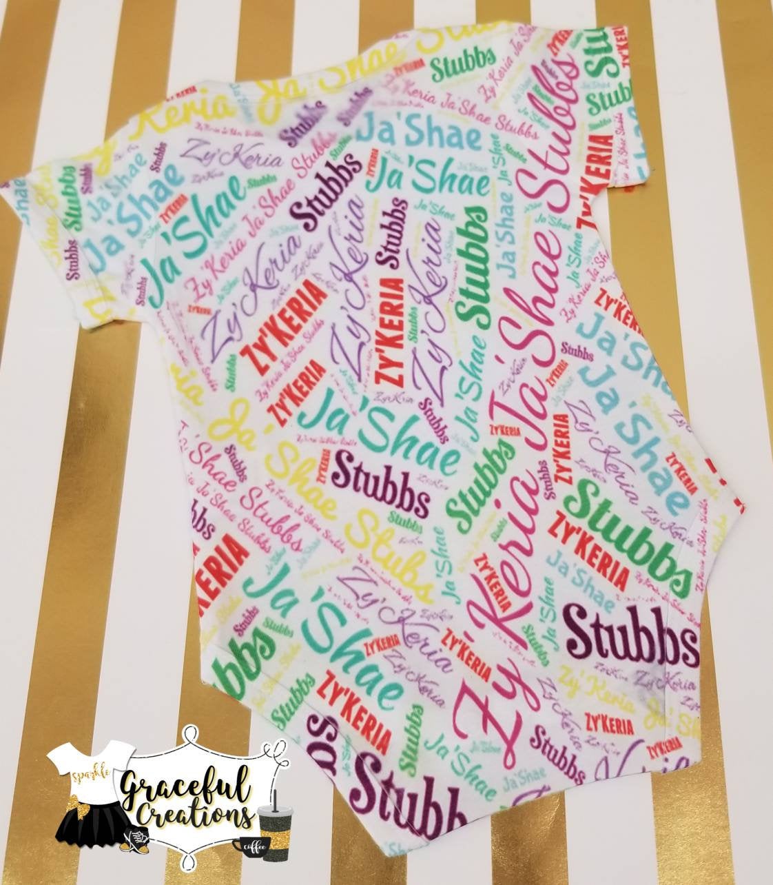 Personalized All-Over Print Name Infant Creeper